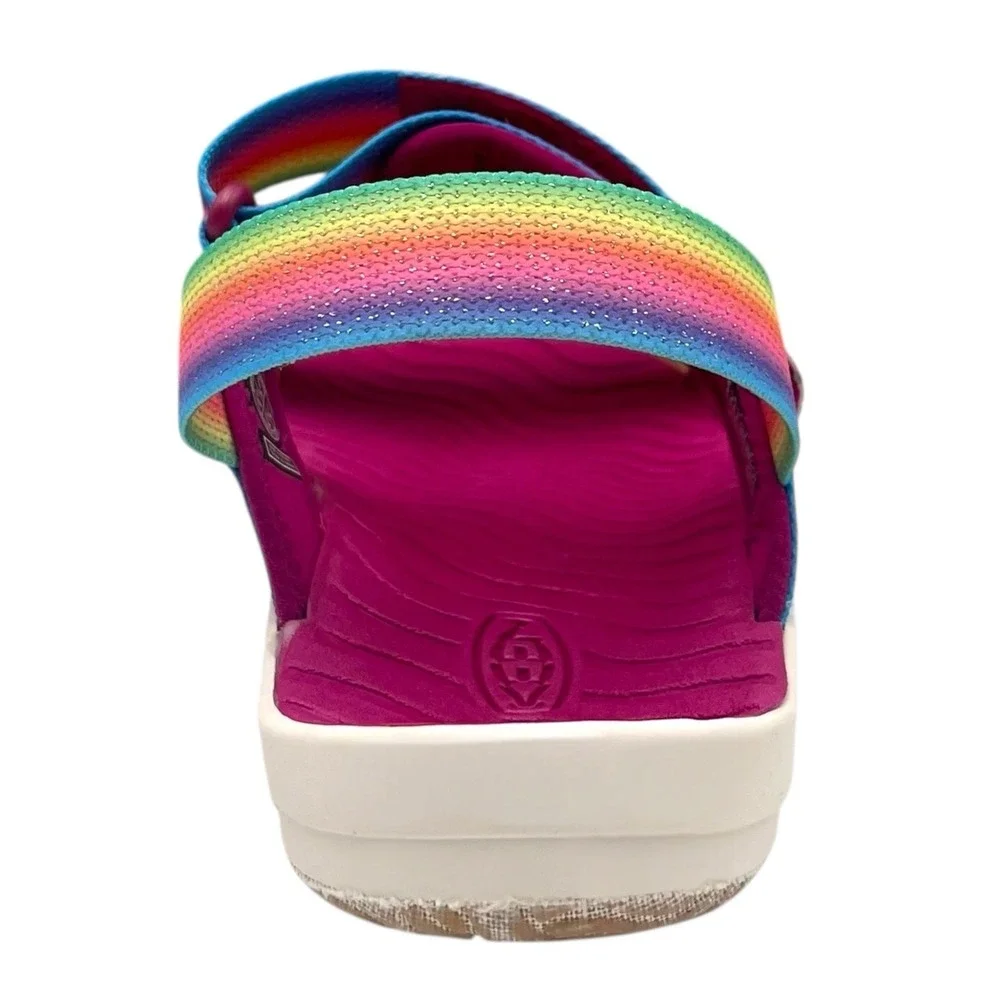 KEEN Youth Girls Elle Backstrap Sandal Size 6/Women's Size 8 Rainbow Adjustable